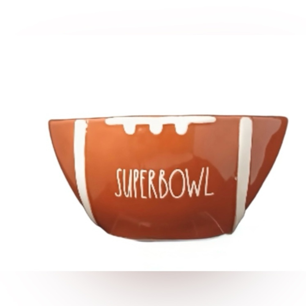 Rea Dunn  artisan large Superbowl Football-Themed Bowl